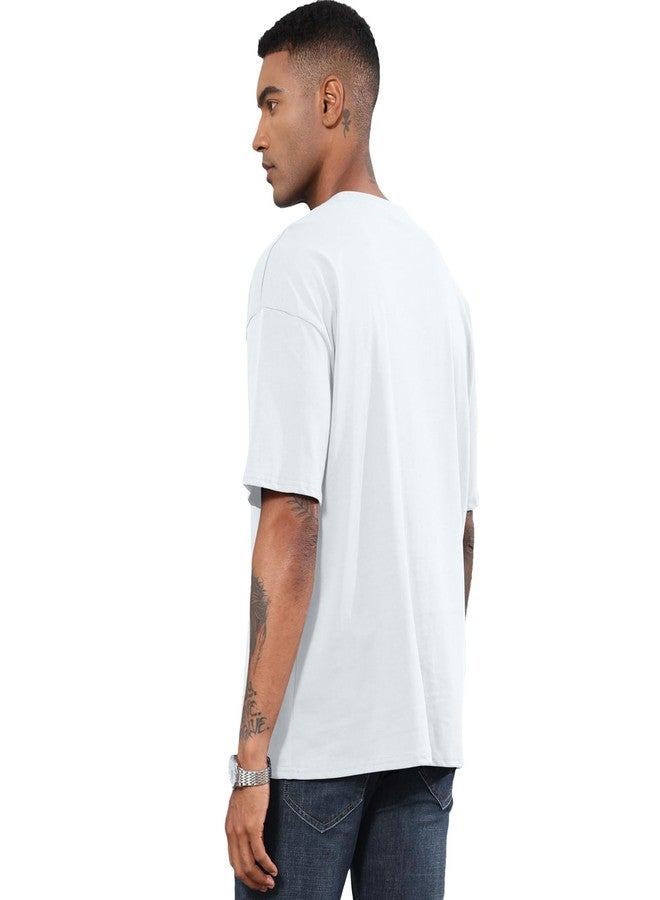 Opomelo Men's Fashion Oversized Tshirts Workout Short Sleeve T-Shirt Dry Fit Lightweight Crewneck Tee Tops White - Image 3